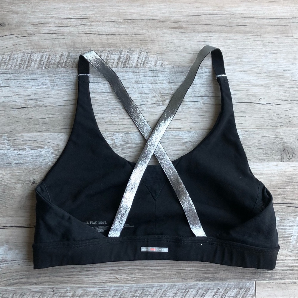 Aerie Metallic and Mesh Sports Bra Gym